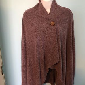 Bobeau Cape/Sweater with Long Sleeves
